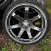 5x114 wheels, fronts are 19x9.5 and rears are 19x10.5