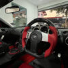 CF Steering for 350z installed. Specs: Top round Galaxy LED Carbon Fiber Steering