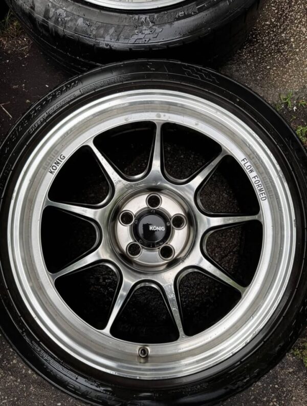 (4) 5x100 Konig Countergram Chrome Wheels