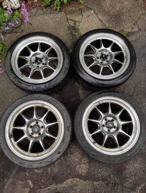 (4) 5x100 Konig Countergram Chrome Wheels