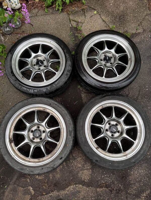 (4) 5x100 Konig Countergram Chrome Wheels