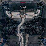 Awe touring edition catback exhaust with diamond black tips