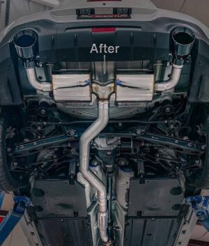 Awe touring edition catback exhaust with diamond black tips