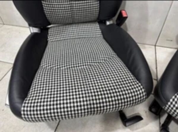PORSCHE 911 HERITAGE SPORT SEATS BLACK LEATHER HOUNDSTOOTH SET